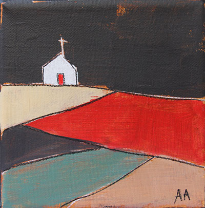 Church on the Hill 5"x5" Church on the Hill 5"x5"